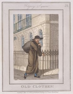 Ropa vieja, de Descripción de las Placas, Representando a los Comerciantes Ambulantes de Londres... de William Marshall after Craig